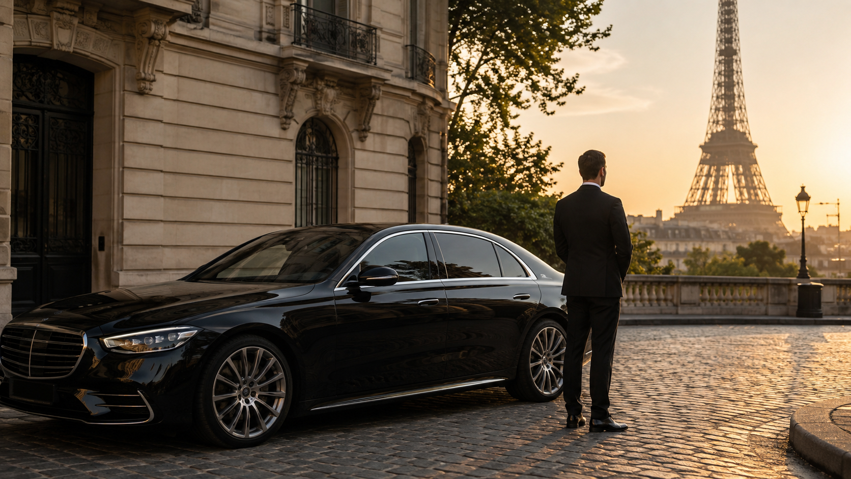 Private chauffeur Paris : Mercedes avec chauffeur Green Limousine