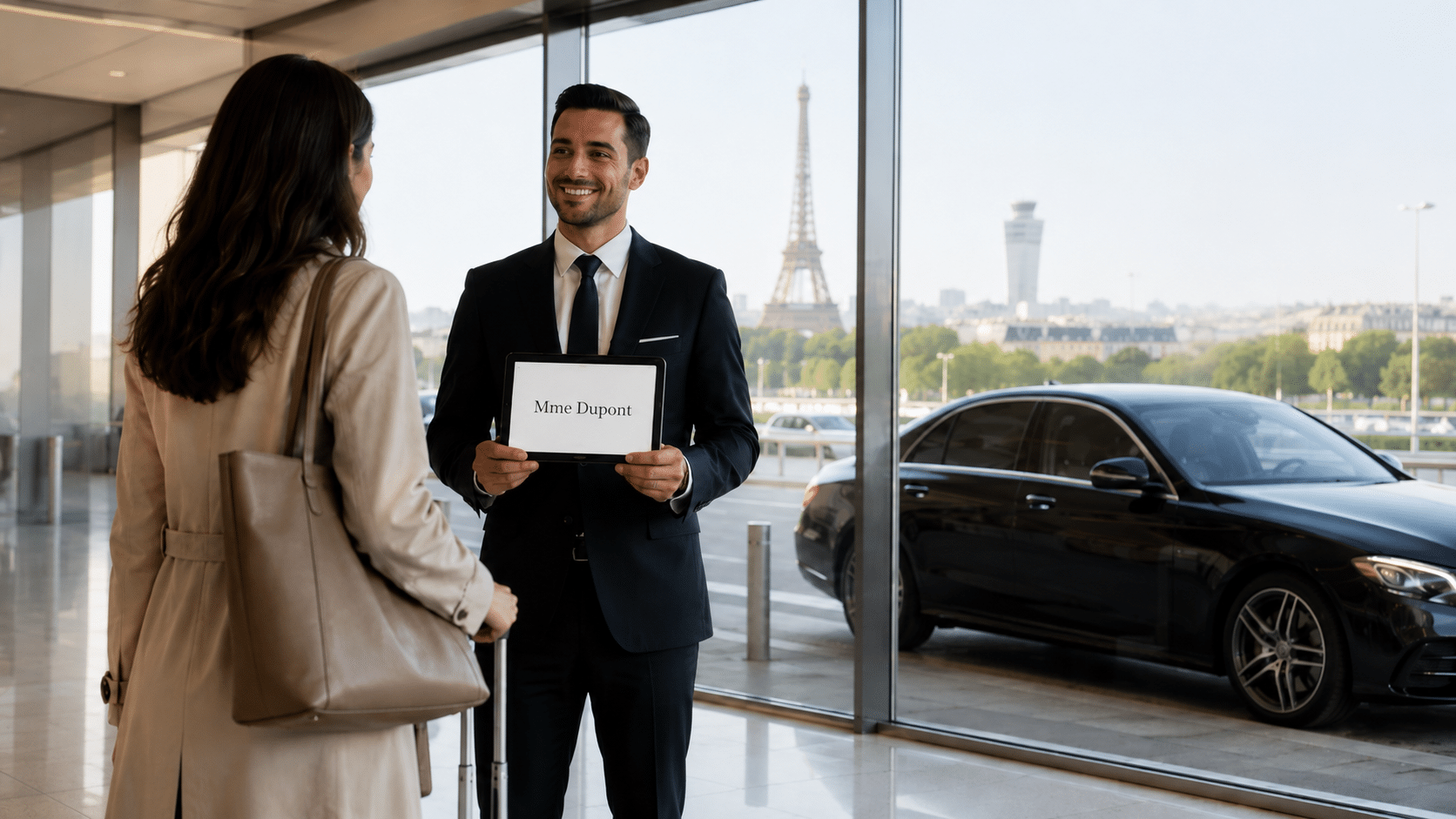 CDG Airport Transfer Paris : Mercedes avec chauffeur Green Limousine